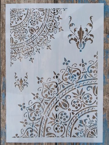 Mandala mintás 21x30cm-es műanyag festő sablon DIY stencil