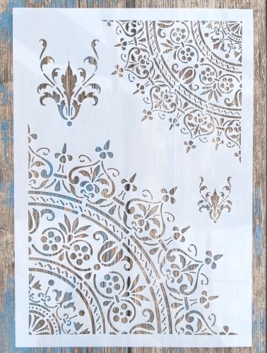 Mandala mintás  21x30cm-es műanyag festő sablon DIY stencil