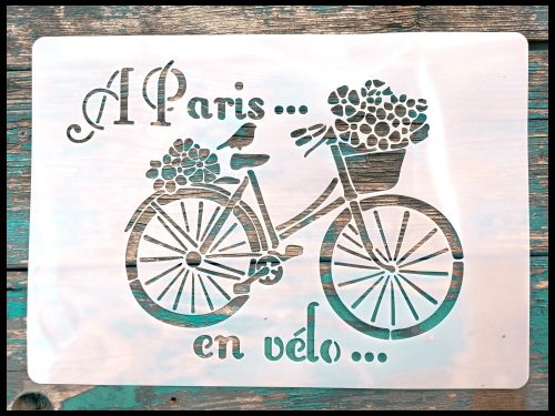 Paris biciklis sablon