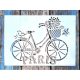 Paris biciklis festősablon műanyag stencil