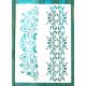  A4 méretű barokk sor mintás  műanyag  festő sablon 21x30cm-es  DIY stencil falra bútorra