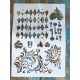 Koptatott rombusz mintás vintage DIY sablon 21x30cm műanyag festő stencil