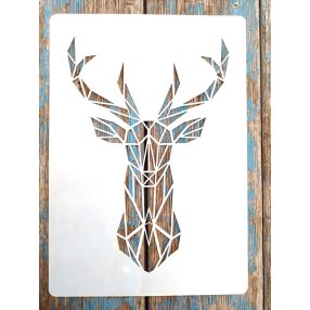 Szarvasos festő sablon 21x30 cm-es  műanyag DIY stencil  