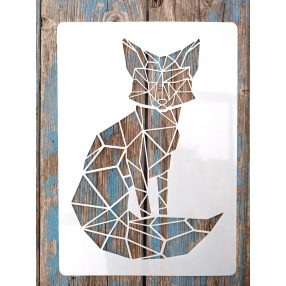 Rókás DIY sablon  21x30cm-es műanyag festő stencil