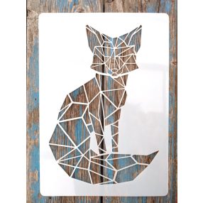 Rókás DIY sablon  21x30cm-es műanyag festő stencil