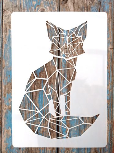 Rókás DIY sablon  21x30cm-es műanyag festő stencil