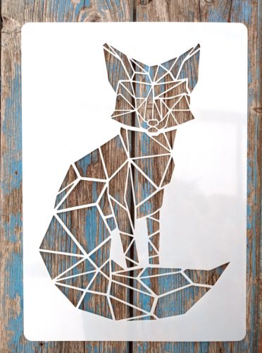 Rókás DIY sablon  21x30cm-es műanyag festő stencil