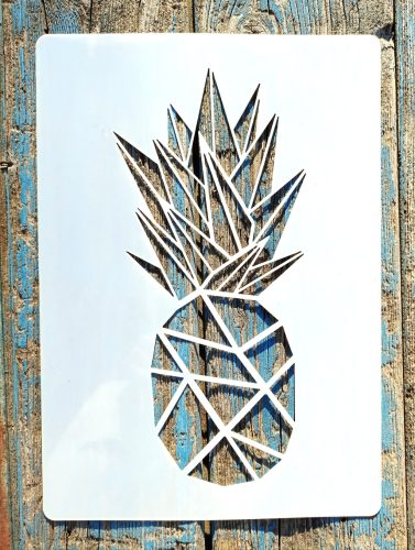 Ananászos rétegző festő sablon műanyag DIY  stencil