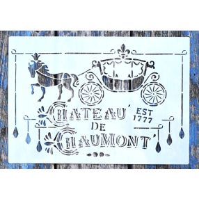     Chaumont-kastély  műanyag festő sablon  21x30cm-es DIY stencil 