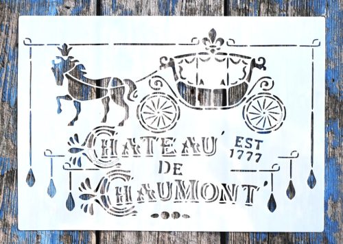   Chaumont-kastély  műanyag rétegző festő sablon  21x30cm-es DIY stencil 