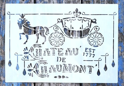   Chaumont-kastély  műanyag festő sablon  21x30cm-es DIY stencil 