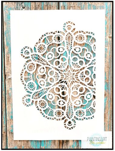 Mandala mintàs 21x30cm-es DIY sablon műanyag festő stencil
