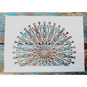  félmandala DIY Sablon műanyag  festő stencil