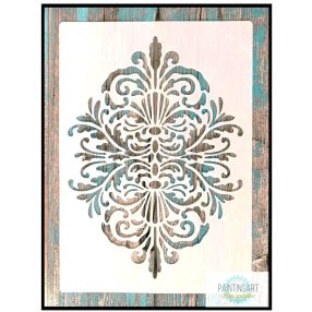Barokk mintàs sablon műanyag festő stencil