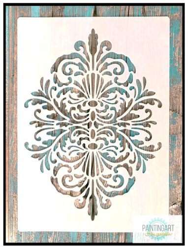 Barokk mintàs sablon műanyag festő stencil