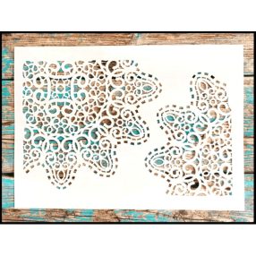 Hullàmos mandala DIY sablon műanyag festő stencil 