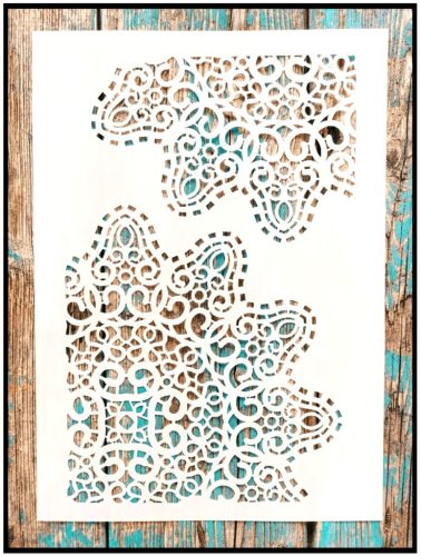 Hullàmos mandala DIY sablon műanyag festő stencil 