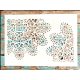 Hullàmos mandala DIY sablon műanyag festő stencil 
