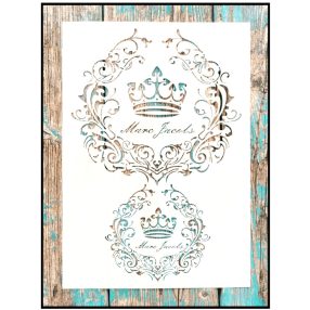 Koronàs  21x30cm-es műanyag stencil DIY sablon
