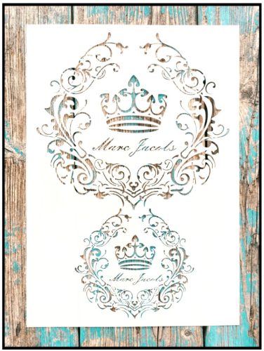 Koronàs  21x30cm-es műanyag stencil DIY sablon