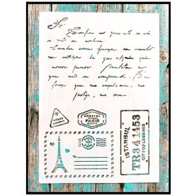   Eiffeltorony  mintás festő sablon 21x30cm-es műanyag DIY stencil 