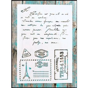   Eiffeltorony  mintás festő sablon 21x30cm-es műanyag DIY stencil 