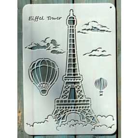   Eiffel torony Párizs  műanyag sablon 21x30cm DIY  festő stencil 