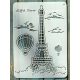 Eiffel torony Párizs  műanyag sablon 21x30cm DIY  festő stencil 