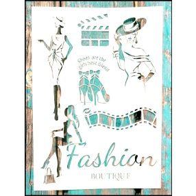 Fashion DIY sablon 21x30cm-es műanyag  stencil
