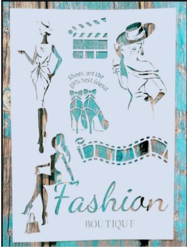 Fashion DIY sablon 21x30cm-es műanyag  stencil