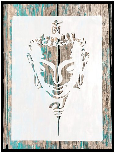Keleti stílusú DIY sablon 21x30 cm-es műanyag stencil 