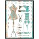 Varrós mintás DIY  sablon műanyag vintage stencil