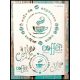 Kàvès DIY sablon  21x30cm-es műanyag DIY festő stencil