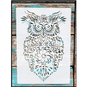 Baglyos DIY sablon műanyag festő stencil