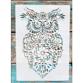 Baglyos DIY sablon műanyag festő stencil
