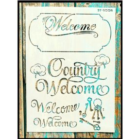 Welcome Kulcsos festő sablon műanyag DIY stencil