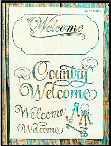Welcome Kulcsos festő sablon műanyag DIY stencil