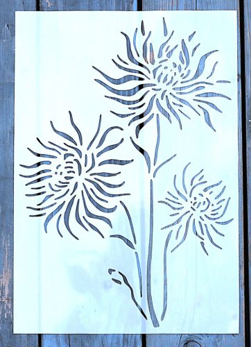 virág mintàs rètegző sablon festő stencil 