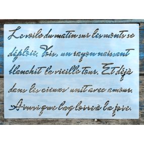   francia kézírás műanyag rètegző  festő sablon  DIY stencil