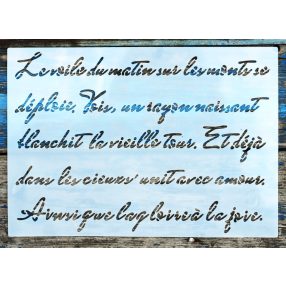 francia kézírás műanyag  festő sablon  DIY stencil