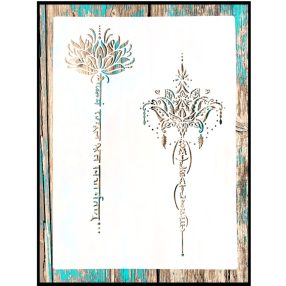   Kardos-virágos, lótusz virágos tulipános  rètegző sablon festő stencil