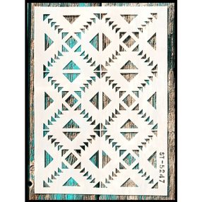 Geometria mintás műanyag festő sablon stencil  intarzia