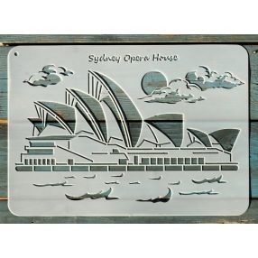 Sydney operaház mintás mintás sablon DIY stencil
