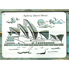 Sydney operaház mintás mintás sablon DIY stencil
