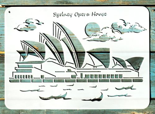 Sydney operaház mintás mintás sablon DIY stencil