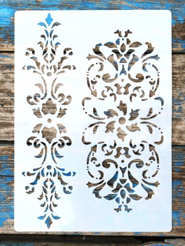 Intarzia mintás festő sablon 21x30 cm-es műanyag stencil