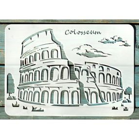 Colosseum mintás műanyag sablon 21x30 cm-es DIY stencil