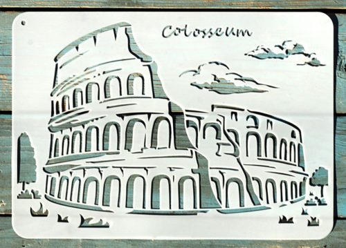 Colosseum mintás műanyag sablon 21x30 cm-es DIY stencil