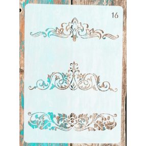 Intarzia mintás műanyag sablon festő stencil
