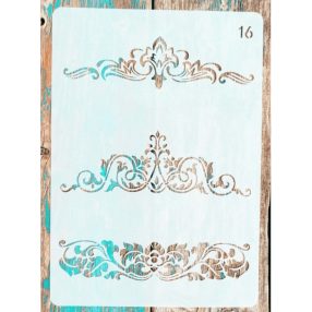 Intarzia mintás műanyag sablon festő stencil